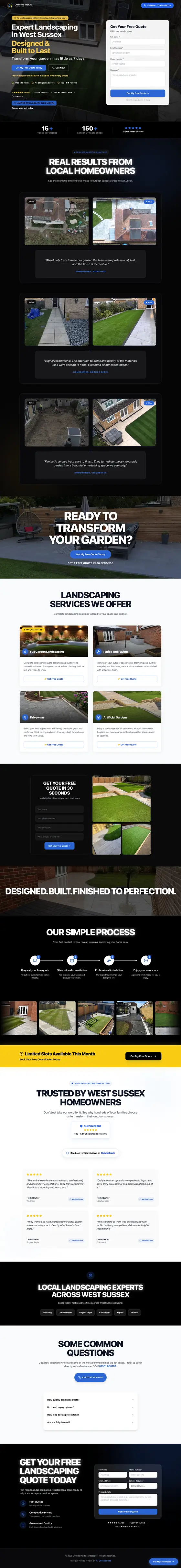 Landscaping Google Ads landing page