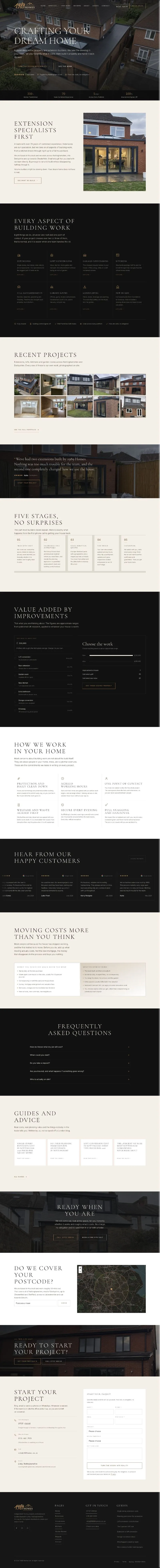 Extension and loft builder website