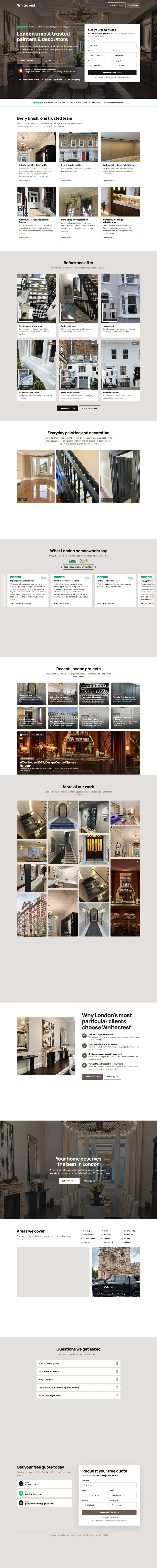 Premium painters and decorators landing page